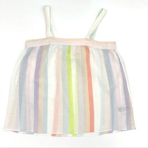 LOVE by GAP Pastel Striped Loose-Fit Tank Top